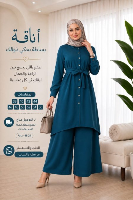 طقم صيفي أزرار ذهب